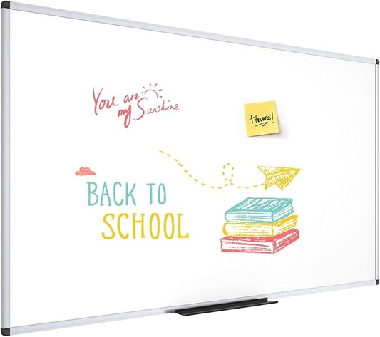 VIZ-PRO Dry Erase Board/Whiteboard, 60 x 48 Inches, Wall Mounted Board for School Office and Home 5' x 4'