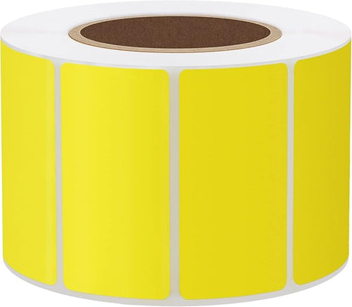 Hybsk 2x1 inch Color Direct Thermal Labels for Shipping, Barcodes, Address, Compatible with Rollo Label Printer & Zebra Desktop Printers (2"x1",Yellow)