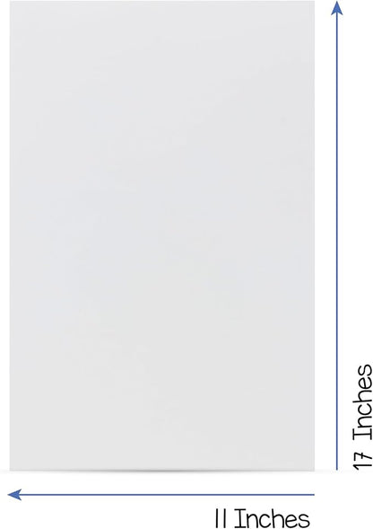 Hygloss White Paper - 24 lb, 89 GSM, Acid-Free, Fade-Resistant, 11x17-Inch Ledger Size Color Copy Paper, 90 Sheets