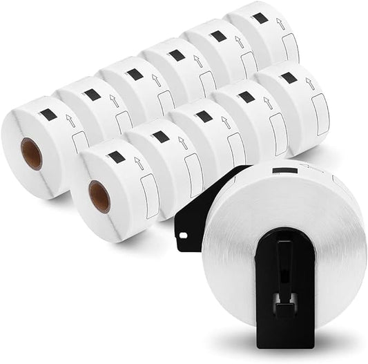 COLORWING 12 Rolls Replace Brother QL-800 Address Label DK-1201 (1.1" x 3.5") for QL-810W QL-710W Label Printer, Die-Cut 29mm x 90mm DK Label, Barcode & All Purpose Label, 1 Frame