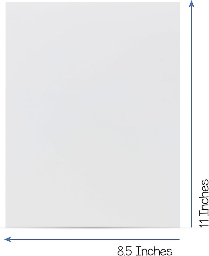 Hygloss White Paper - 24 lb, 89 GSM, Acid-Free, Fade-Resistant, 8.5x11-Inch Letter Size Color Copy Paper, 90 Sheets