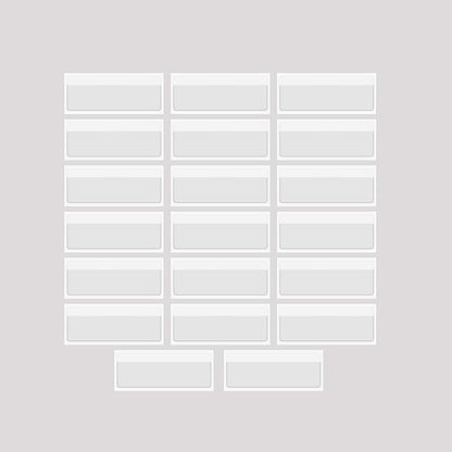 Clear Adhesive Pockets Sleeves,Plastic Self Adhesive Label Holders Pockets Holder for Index Cards Planners Cabinets Shelves (4.33"x1.02"(110x26mm)-20PCS)