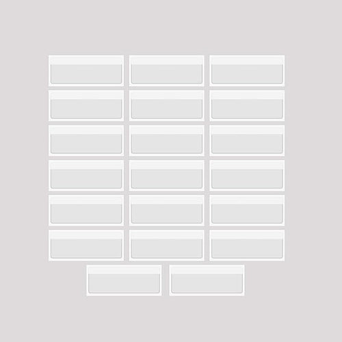 Clear Adhesive Pockets Sleeves,Plastic Self Adhesive Label Holders Pockets Holder for Index Cards Planners Cabinets Shelves (4.33"x1.02"(110x26mm)-20PCS)