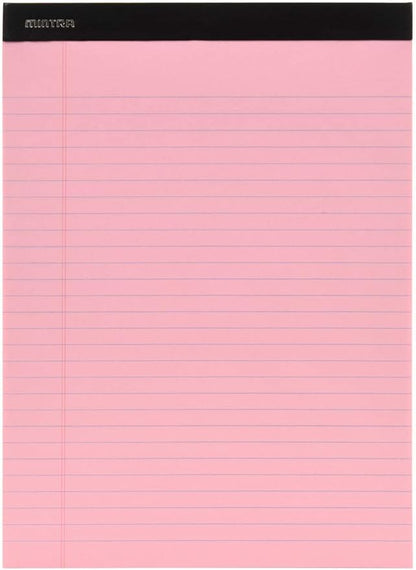 Mintra Office Legal Pads, ((Basic 6pk - (Pastel Version #2), 8.5in x 11in, Wide Ruled)), 50 Sheets per Notepad, Micro perforated Writing Pad, Notebook Paper for School, College, Office, Work