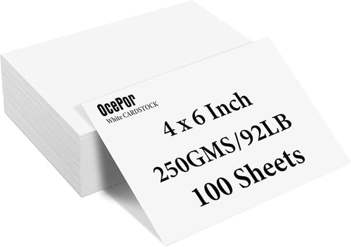 100 Sheets Cardstock 4”x 6”,Blank Card Stock 92lb/250gsm, Thick Heavy CardStock Printer Paper for Wedding Invitation, Greeting Cards Making, Postcards, Photos