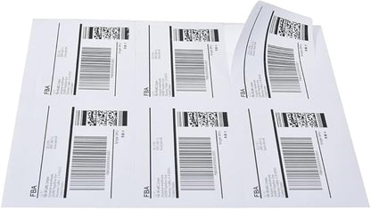 3-1/3”x 4” Shipping Address Labels, 600 Count Adhesive Stickers Labels for Laser/Inkjet Printer, 6 per Page [Paper 8.5" x 11"] Printable Mailing Labels