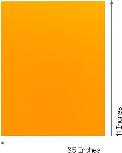 Hygloss Light Orange Colored Paper - 24 lb, 89 GSM, Acid-Free, Fade-Resistant, 8.5x11-Inch Letter Size Color Copy Paper, 90 Sheets
