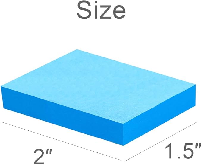 Sticky Notes 1.5x2 Inches, Bright Colors Self-Stick Pads, 24 Pack, 75 Sheets/Pad,1800 Sheets