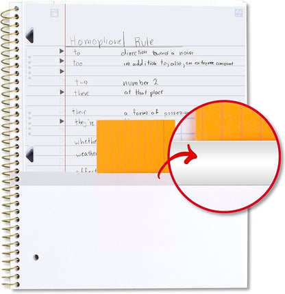 Five Star Spiral Notebook + Study App, 2 Pack, 1 Subject, Wide Ruled, 8" x 10-1/2", 80 Sheets, Pastels (930210F-ECM)