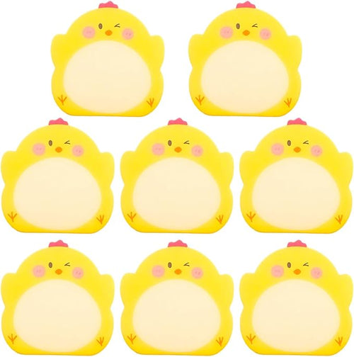Cute 8 Packs Kawaii Chick Sticky Notes, Aesthetic Sticky Notes Set, Cartoon Inspirational Sticky Notes, Animals Shape Markers, Cute Anime Sticky Note Tabs for Office School Creative Gifts