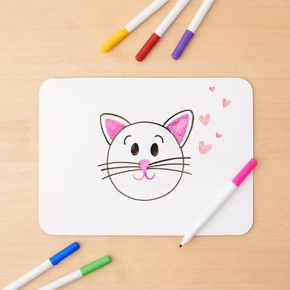 Juvale 12 Pack Double Sided Small Dry Erase White Boards with Lines - Whiteboards for Students and Classroom Supplies (9x12 in)