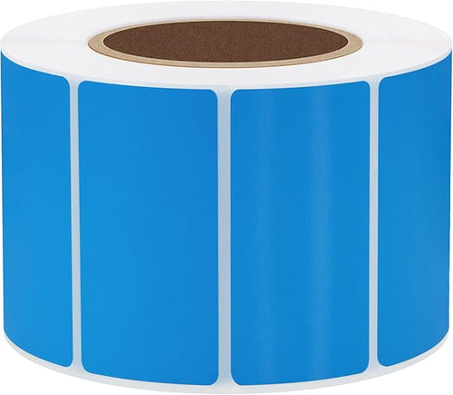 Hybsk 2x1 inch Color Direct Thermal Labels for Shipping, Barcodes, Address, Compatible with Rollo Label Printer & Zebra Desktop Printers,(2"x1",Blue)