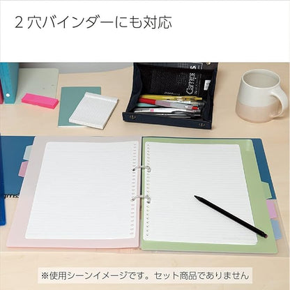 Kokuyo Campus Loose Leaf Paper for Binders, Sarasara Smooth Writing, A4, B 6mm Ruled, 30 Holes, 41 Lines, 100 Sheets, pH Neutral, Bleed Resistant, 75gsm, Japan Import (NO-816BE)