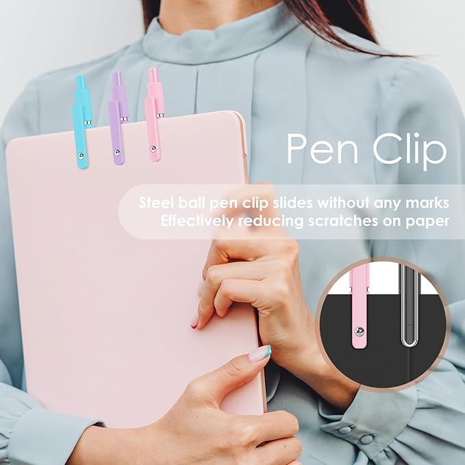 Gel Pens, Easter Basket Stuffers for Kids, Birthday Gifts for Women Teens, Preppy Stuff, Black Ink Pens for Journaling Note Taking, Valentines Gifts for 4-12 Year Old Girl (10 Pcs Gradient)
