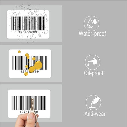 Hybsk 3x2 inch Direct Thermal Labels for Barcodes, Address, Compatible with Rollo Label Printer & Zebra Desktop Printers (3"x2",2 Rolls White)