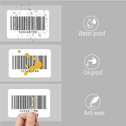 Hybsk 3x2 inch Direct Thermal Labels for Barcodes, Address, Compatible with Rollo Label Printer & Zebra Desktop Printers (3"x2",4 Rolls White)