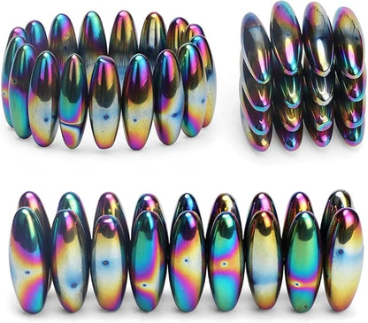 Rattle Fidget Magnets Snake Eggs for Adults, Hand Roller Magnetic Oval Toy for Men, Compatible with Ferrite Putty Office Desk Decor, Gift for Teachers, Researchers 18PCS