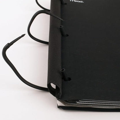 Five Star Flex Refillable Notebook + Study App, College Ruled Paper, 1-1/2 Inch TechLock Rings, Pockets, Tabs and Dividers, 300 Sheet Capacity, Black (29324AA2)
