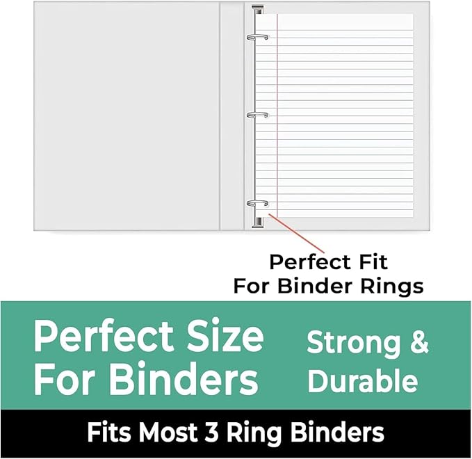 Bulk Loose Leaf Paper, 3600 Sheets, College Ruled Paper, Bulk Filler Paper for Office, 8 x 10.5", 3 Hole Punched, 56 Gsm Thick Paper, 24 Pack, 150 Sheets/Pack, Bulk Notebook Paper for School