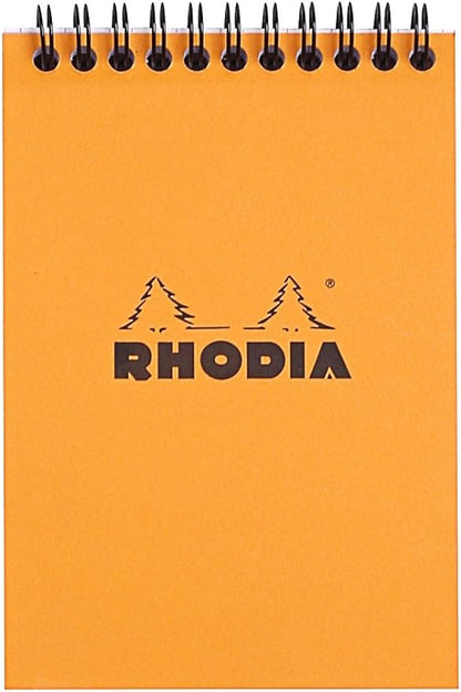 Rhodia Wirebound Pad 4.1X5.8 Orange Grid