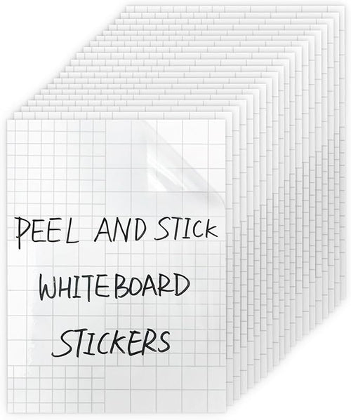 T&W SAME FILM 20 Pcs Dry Erase Board Sticker- Whiteboard Stickers-8.3''x11.7'' Removable Dry Erase Sheets- Fridge Dry Erase Paper for Wall/Desk/Refrigerator/Door/Locker/Home/Office/Classroom (Clear)