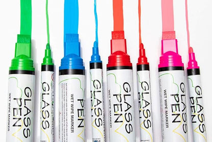 Glass Pen Window Marker: Liquid Chalk Markers for Glass, Car Marker or Mirror Pen with Washable Paint - Graduation Car Windows, Storefront Window, Wedding, Parade, Party & Holiday (Orange, Fine Tip)