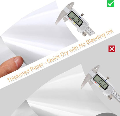 Joyberg Shipping Labels, 8.5""x11"" Shipping Label Paper, 2 Per Page Printable Sticker Paper, Shipping Label Printer Paper, Label Paper for Laser/Inkjet Printers, White
