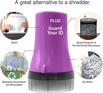 Wide Advanced Privacy Protection Roller by Guard Your ID for Bills, Mail, Address Labels (3-Pack, Purple)