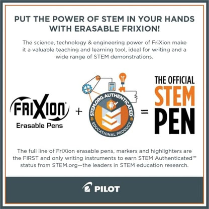 Pilot, FriXion Colors Erasable Marker Pens, Bold Point, Pack of 12, Assorted Colors