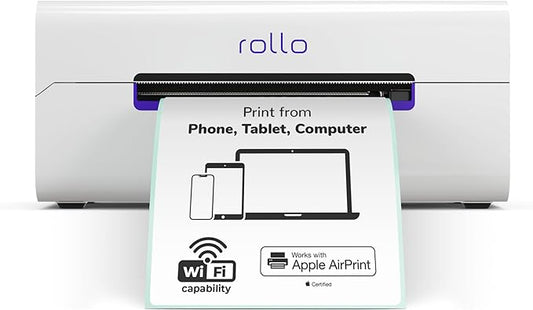 Rollo Wireless Label Printer - Wi-Fi Thermal Printer for Shipping Packages - AirPrint from iPhone, iPad, Mac - 4x6, Supports Windows, Chromebook, Android, Linux