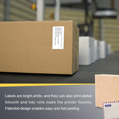 BETCKEY - 3" x 1.5" (76 mm x 38 mm) Barcode Shipping & Address Labels Compatible with Zebra & Rollo Label Printer,Premium Adhesive & Perforated [1 Rolls, 950 Labels]