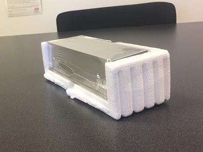 Quality Aluminum, Changeable Cubicle Nameplate Holder, Satin Silver Base, and Silver Name Plate Holder, Guaranteed Not to Crack (2.5" Cubicle Wall Depth)