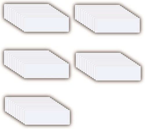 Dry Erase Magnetic Labels (1x3,Pack of 60),Write On Magnets Sticker,Real Waterproof/Reusable for Classroom&Office&Cabinet&whiteboard&Fridge&More (White)