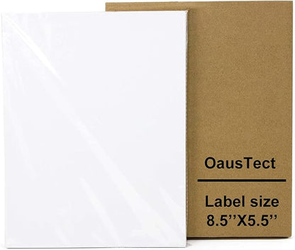 Half Sheet Shipping Labels Half Page Label Address Mailing Postage Labels, Laser & Inkjet Printer Compatible, 5126/8126 (100 Sheets, 200 Labels)