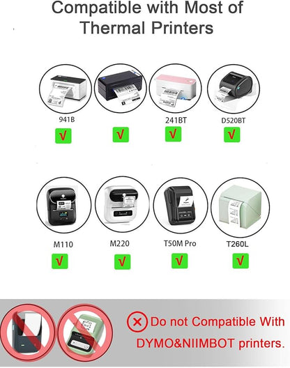 2 x 2 Round Thermal Labels, 2 inch Round Thermal Sticker Labels for Business and Home, for Label Printer, for M110/M220/M221 Label Maker，140 Labels for Printer, White