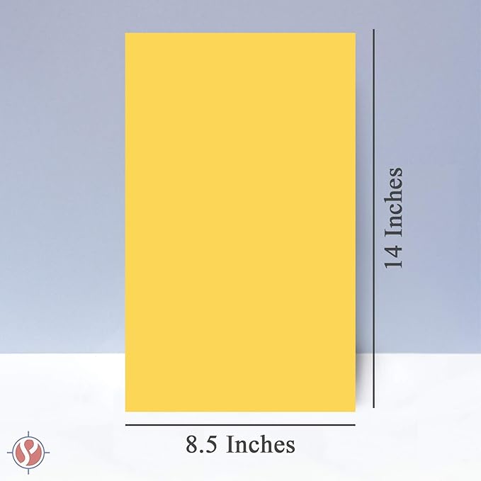 Goldenrod Pastel Color Paper – Great for Arts and Crafts and Stationery Printing – 8.5 x 14" (Menu/Legal Size) – 20lb Bond / 50lb Text / 75GSM – Copy, Writing and Printer Paper – 500 Sheets per Pack