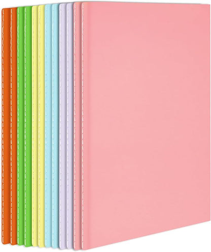12 Pack Blank Books for Kids - 5.5"x 8.3", 60 Pages - Small Journals Bulk, Girls Notebooks for Drawing & Writing, Sketchbooks w/Colorful Soft Cover, Unlined Paper, A5 Travel Size