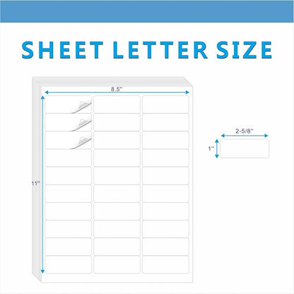 Address Labels, JIQEZNL Premium 1" x 2-5/8" Mailing Labels for Envelopes, 900 Address Label Sticker Paper for Laser/Ink Jet Printer, White Blank Printable Sticker Labels 30 Per Sheet 8.5"×11"