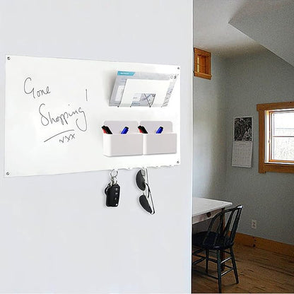 Magnetic Dry Erase Marker Holder, Magnetic Pen Marker Holder for Whiteboard, Fridge, Locker Accessories, School, Office, Home, Magnet Pen Cup,1 Pack, White