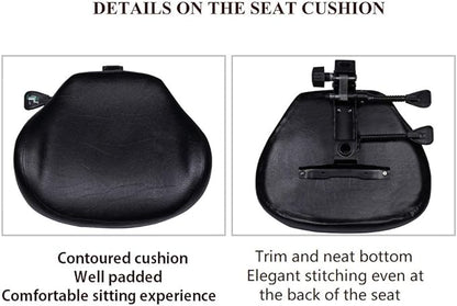 Kaleurrier Adjustable Stools Drafting Chair with Backrest & Foot Rest Drafting Stool Swivel Seat Rolling Wheels for Studio Dental Office Salon Counter Home Desk Chairs (Black)