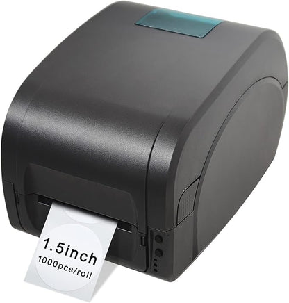 Hybsk 1.5 inch Circle Color Direct Thermal Stickers Shipping Labels for Barcodes,Name Tag,DIY Logo Design,Inventory– Compatible with Zebra,Rollo,Munbyn,and More-1000 pcs (1.5 inch,White)