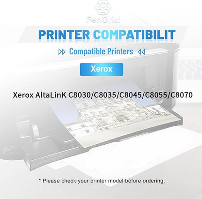 AltaLink C8030 Yellow Toner Cartridge 006R01700 Replacement for Xerox AltaLink C8030 C8035 C8045 C8055 C8070 ( Yellow, 15,000 Pages )
