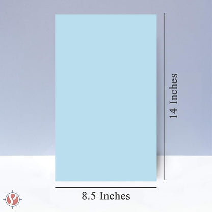 Blue Pastel Color Paper – Great for Arts and Crafts and Stationery Printing – 8.5 x 14" (Menu/Legal Size) – 20lb Bond / 50lb Text / 75GSM – Copy, Writing and Printer Paper – 500 Sheets per Pack