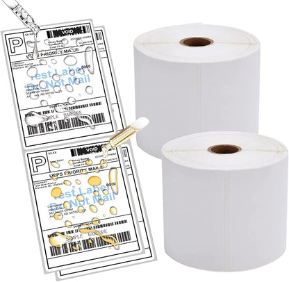 9527 Product 4x6 Direct Thermal Shipping Labels for Zebra 2844 ZP-450 ZP-500 ZP-505,Blank,450 Labels/Roll, 1" Core,Total 4 Rolls