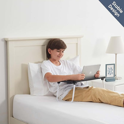 Nestl Lap Desk for laptop - Foldable Laptop Desk for Bed and Couch, Portable and Lightweight Laptop Stand for Bed Breakfast, Working, Reading, and Writing, Black, Small Laptop Tray