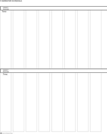 House of Doolittle Lesson Planner, Blue, 8.5 x 11 Inch (HOD51007), Blue/White