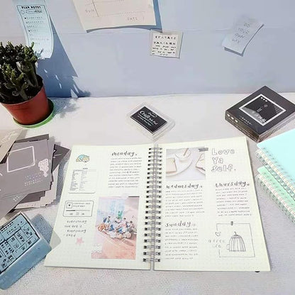 3 Pack A5 Spiral Bullet Dotted Journal with 120gsm Thick Paper, Dot Grid Spiral Notebook with Plastic Hardcover and Elastic Band Closure, 80 Sheets Per Pack 5.7X 8.3 inches