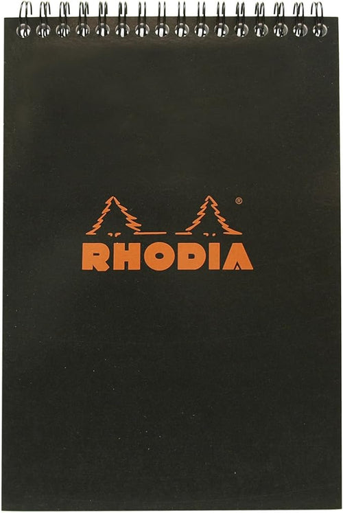 Rhodia Wirebound Pad 6X8.25 Black Grid