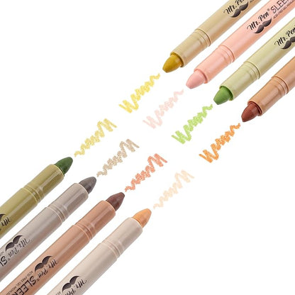 Mr. Pen Bible Highlighters, Vintage Colors, 8 Pack, Non Bleeding, Gel Pen Highlighter