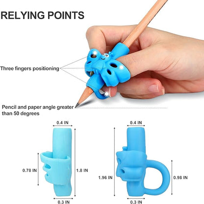 KOABBIT - Pencil Grippers for Kids Handwriting, Pencil Grip for Toddlers 2-4 Years, Pencil Helper for Kids Learning to Write,Pencil Holder Trainer Writing aid Elementary Teaching Tools
